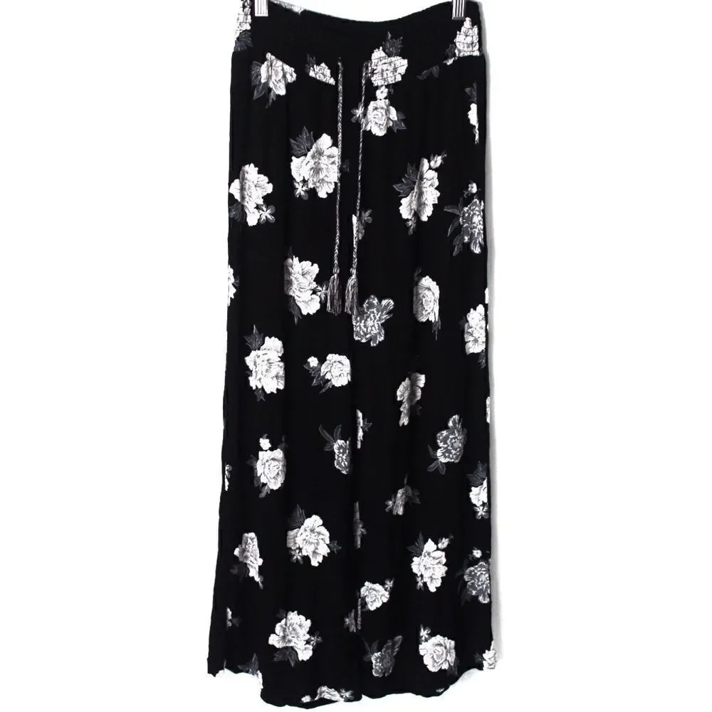 No Boundaries Floral Flowy Wide Leg Pants in S/CH - Picture 3 of 8